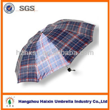 Cheap Men's Folding Umbrella Hot Sell with Check Design